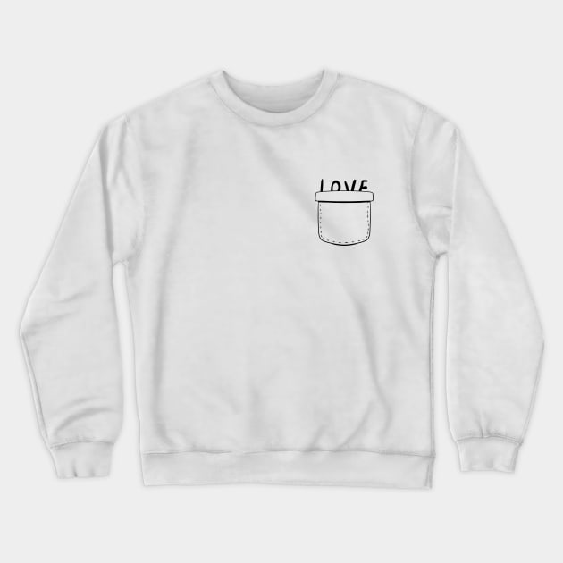 Pocket Love Crewneck Sweatshirt by A Comic Wizard